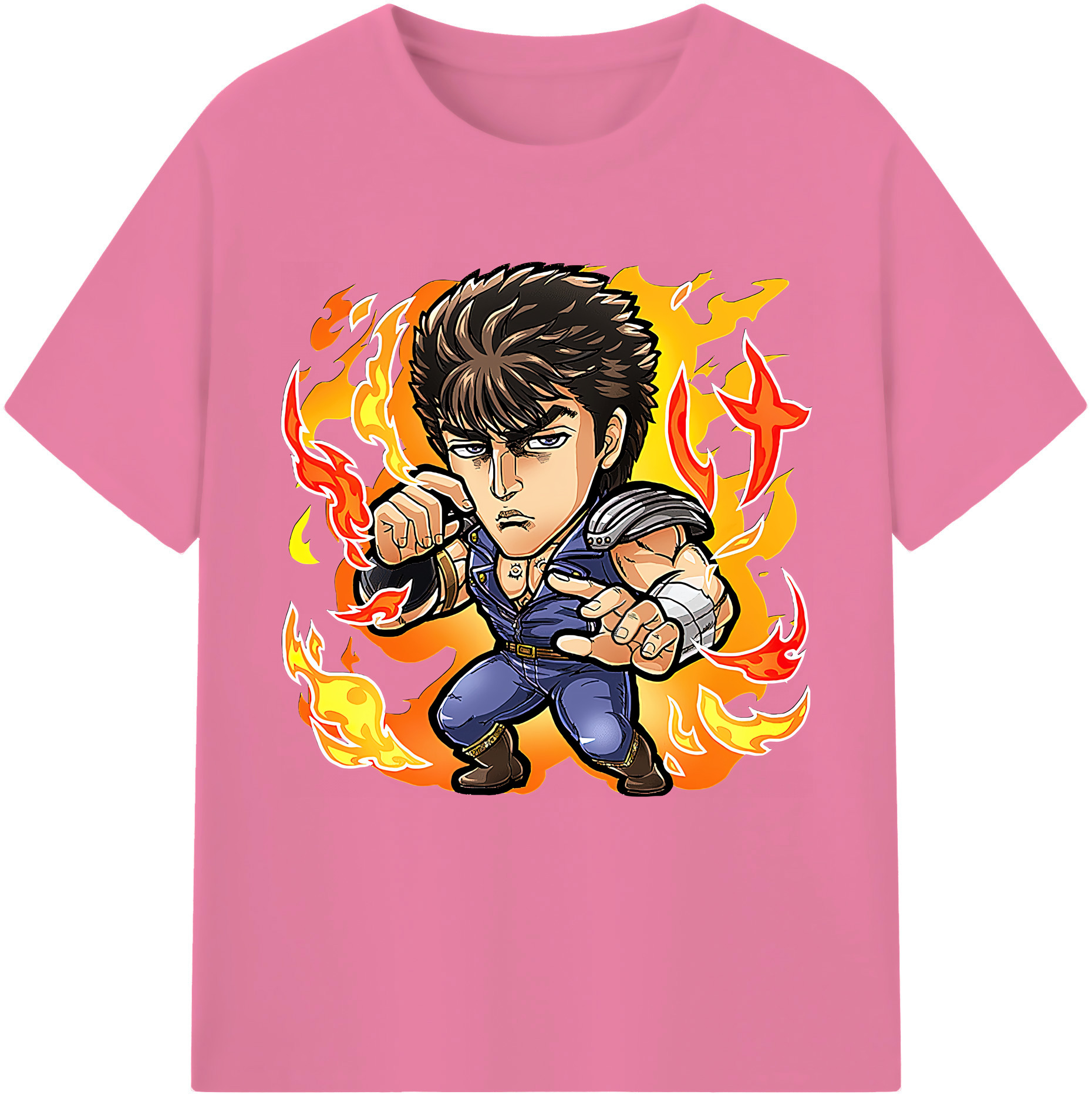 （画像用） 北斗の拳 Fist of the North Star 綿100％半袖Tシャツ（フロントプリント）